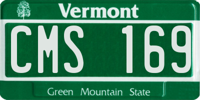 VT license plate CMS169