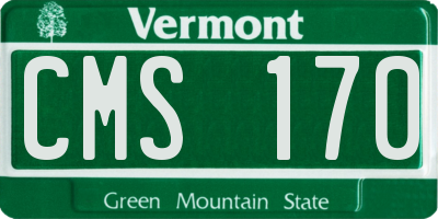 VT license plate CMS170