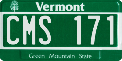 VT license plate CMS171