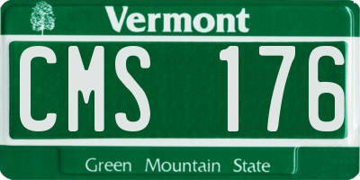 VT license plate CMS176
