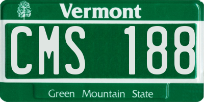 VT license plate CMS188
