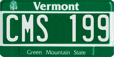VT license plate CMS199