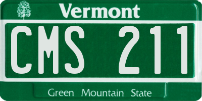 VT license plate CMS211