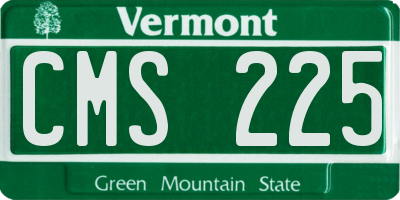 VT license plate CMS225