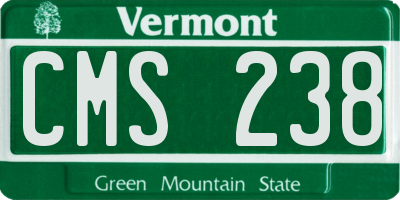 VT license plate CMS238