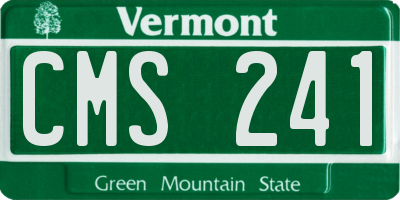VT license plate CMS241