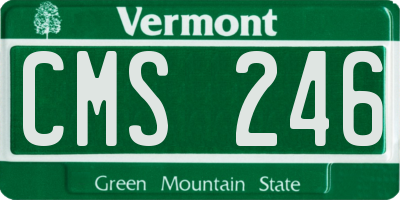 VT license plate CMS246