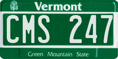 VT license plate CMS247