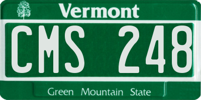 VT license plate CMS248