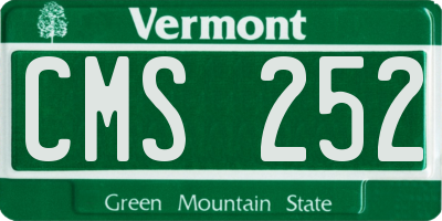 VT license plate CMS252