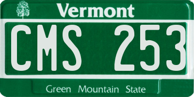 VT license plate CMS253