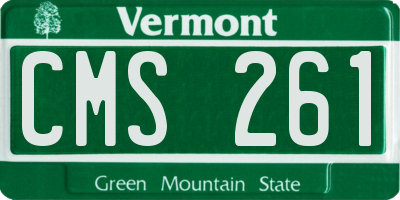 VT license plate CMS261