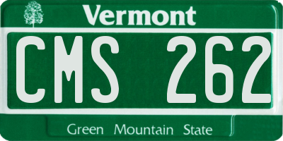 VT license plate CMS262