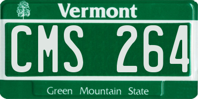 VT license plate CMS264