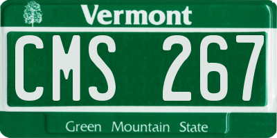 VT license plate CMS267