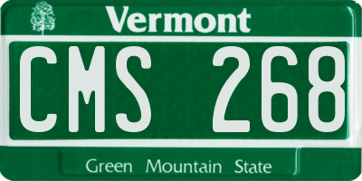 VT license plate CMS268