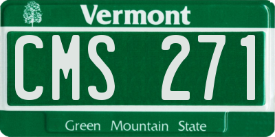 VT license plate CMS271