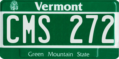 VT license plate CMS272