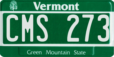VT license plate CMS273