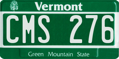 VT license plate CMS276