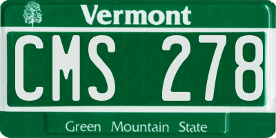 VT license plate CMS278
