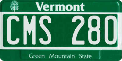 VT license plate CMS280