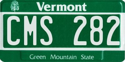 VT license plate CMS282
