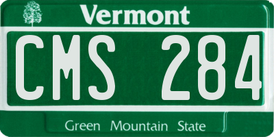 VT license plate CMS284