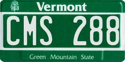 VT license plate CMS288
