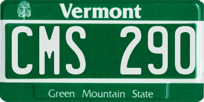 VT license plate CMS290