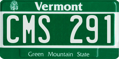 VT license plate CMS291