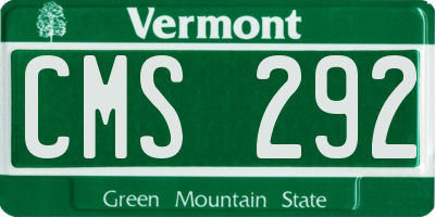 VT license plate CMS292