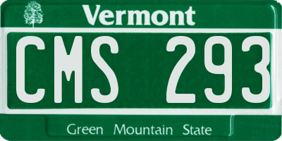 VT license plate CMS293