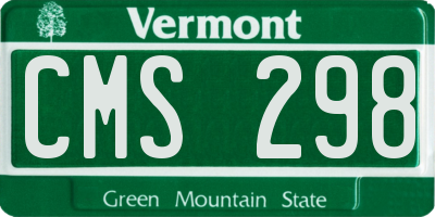 VT license plate CMS298