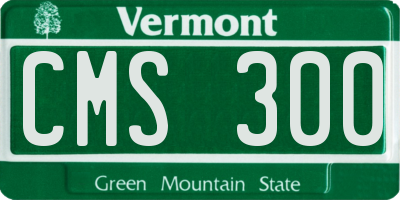 VT license plate CMS300
