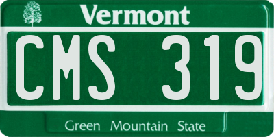 VT license plate CMS319