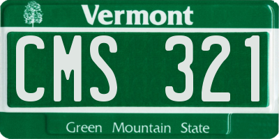 VT license plate CMS321