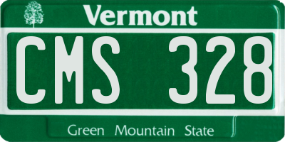VT license plate CMS328