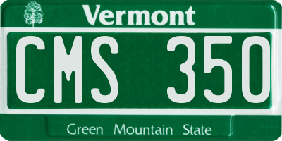VT license plate CMS350