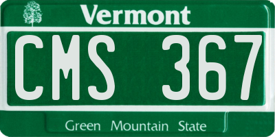 VT license plate CMS367