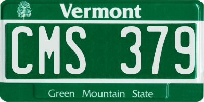VT license plate CMS379