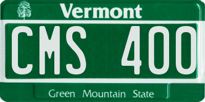 VT license plate CMS400