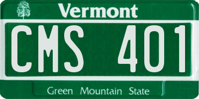 VT license plate CMS401