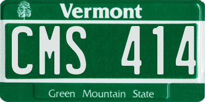VT license plate CMS414