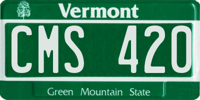 VT license plate CMS420