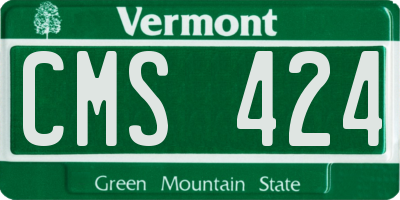 VT license plate CMS424