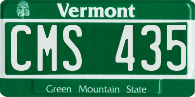 VT license plate CMS435