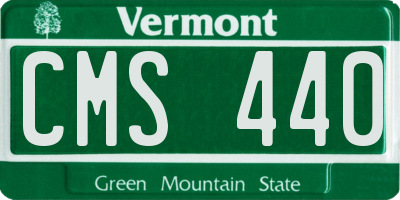 VT license plate CMS440