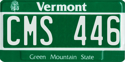 VT license plate CMS446