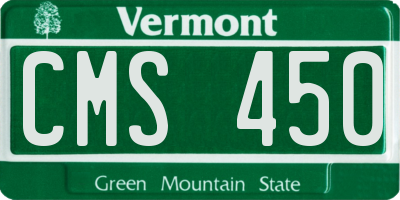 VT license plate CMS450
